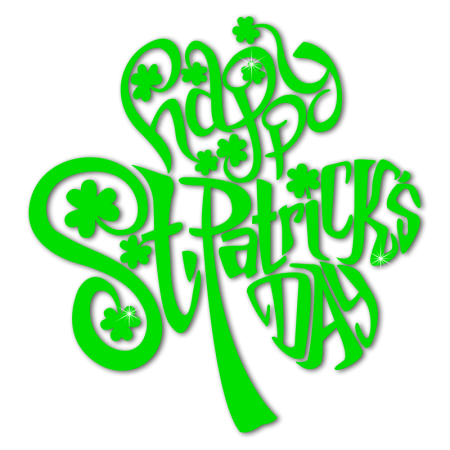 Happy St. Patrick's Day Green PVC Heat Transfer